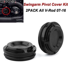 CNC Swingarm Pivot Bolts Covers For Harley V-Rod VRSCF 2006-2017 Night Rob Black