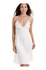 Camille Women's Full Slip Chemise Dress Knee Length Ladies Classic Nightwear