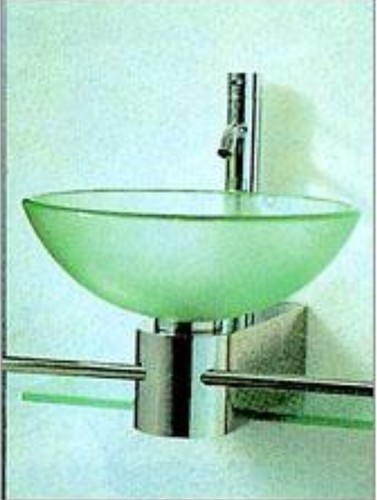 Modern wall hung glass basin - wall,