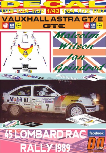 Decal vauxhall astra - astra, gte