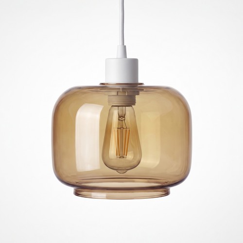 Retro amber glass lamp - retro,