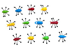 Sticky Wall Bug Crawlers | 12 Pack| Toy Loot & Party Bag Fillers Kids | Window