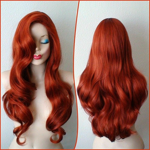 Womens red long - womens, curly