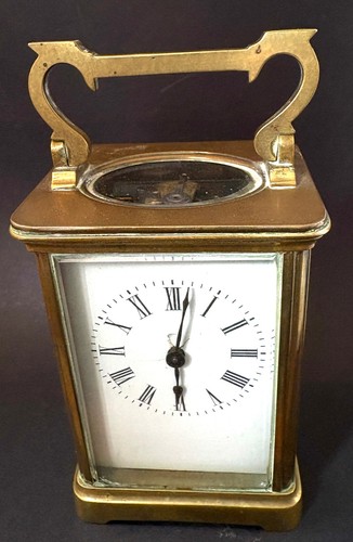 Vintage brass carriage clock - vintage,