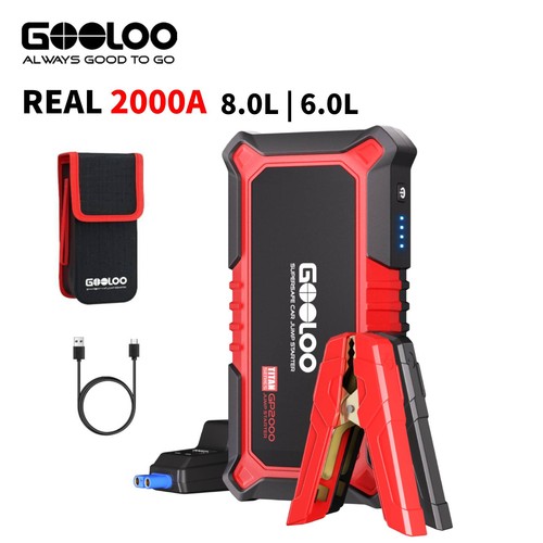 Gooloo 2000a car jump starter - car,