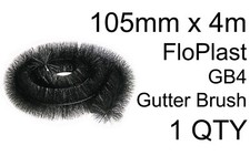 FloPlast Gutter Brush Leaf Guard 105mm x 4m Debris Eliminator Hedgehog GB4