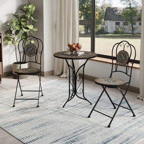 Bistro table quilt star - table, mosaic