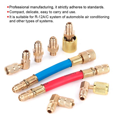 8pcs r134a r12 adapter hose - 8pcs,