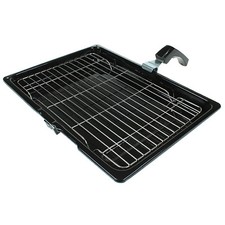 Cooker Oven Grill Pan Tray With Rack & Handle For Bosch 380mm X 270mm