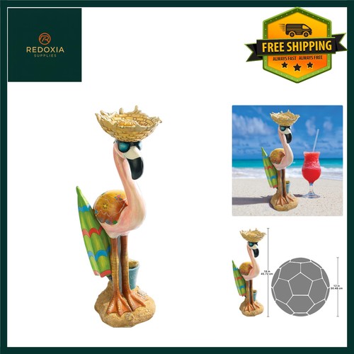 Pink flamingo garden statue - pink,