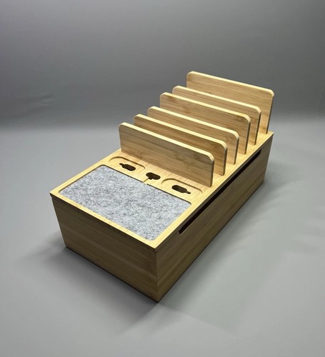 Bamboo charging stand rack - charging,