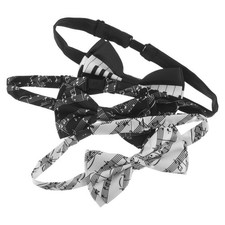  3 Pcs Musical Symbol Bow Tie Ties for Men Cartoon Suit Groom Neckties