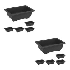 2 Pack Plastic Rectangle Planter Indoor Flower Pot Household Succulent