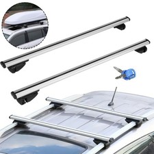 Universal Lockable Aluminium Alloy Car Roof Rack Bars No-Rail Anti-Theft Carrier