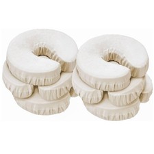 Head Covers Washable 100% Cotton Massage Table Headrest Neck Pillow 6 Pack Cream