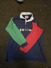 Vintage 6 Six Nations Rugby Union Shirt Long Sleeve Cotton Traders Retro Size XL