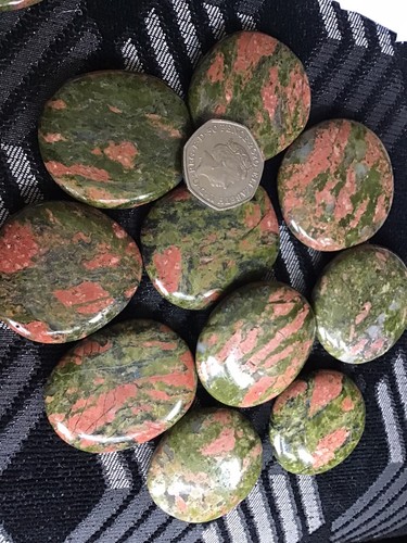 Unakite palmstone worry stone - worry,