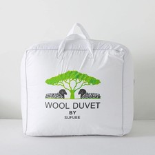 SUFUEE Double Size Duvet, 13.5 Tog Double(200x200cm), Wool Duvet-13.5 