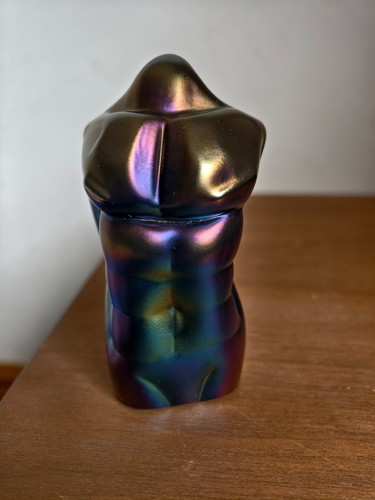 Rare okra glass iridescent - rare,