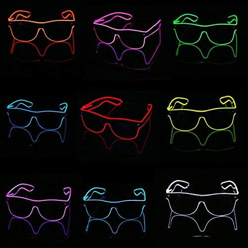 Led light neon glasses - light,