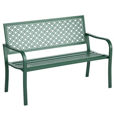 Outsunny 2-Seater Metal Garden Bench