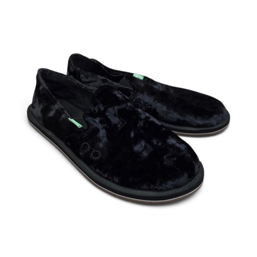 Sanuk womens black crushed - womens,