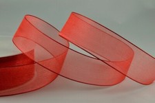 Organza sheer ribbon 15, 25 or 40mm x 1 Metre (+1 Metre free!) FREE UK POST