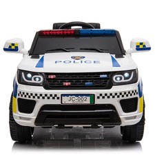 12V Kids Electric Police Car Ride-On Toy Bluetooth Siren Lights Remote Control