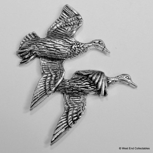 Pair flying ducks duck - pair, pewter