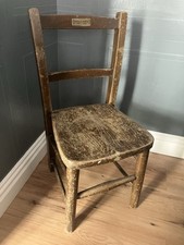 Solid Wood Church Chair, Old