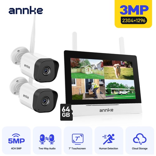 Annke 3mp cctv system wifi - 3mp,