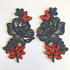 Pair Vintage Beaded Sequin