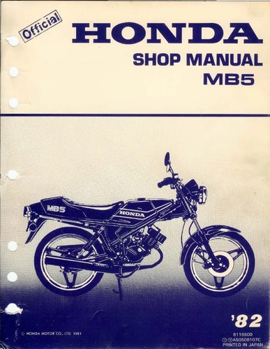 Honda mb5 service manual - 82',