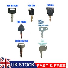 7 Master Plant Key Set Excavator Dumper JCB Case Komatsu CAT Hitachi Lucas