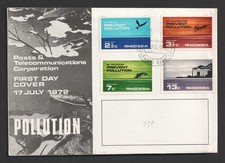 1972 Rhodesia Prevent Pollution FDC. Bulawayo First Day Cover. Zimbabwe