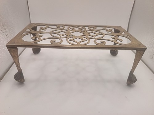 Vintage brass trivet - vintage,