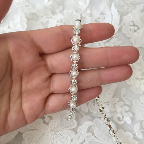 Pearl rhinestone beaded - pearl,