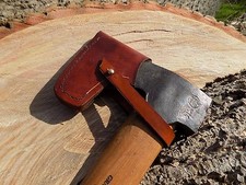 HAND-MADE BROWN LEATHER SHEATHS  GRANSFORS BRUKS  WILDLIFE AXE  tan