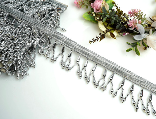 Meter beaded fringe drop - 1,