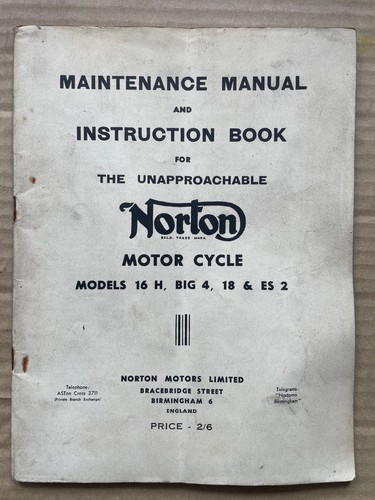 Norton motor cycle maintenance - motor,