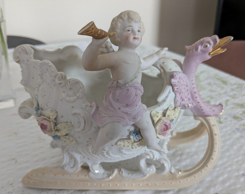 German swan sleigh with - sleigh,
