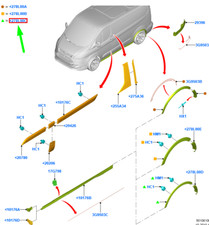 FORD TRANSIT CUSTOM MK1 Rear Left Wheel Arch Deflector 2179953 NEW GENUINE