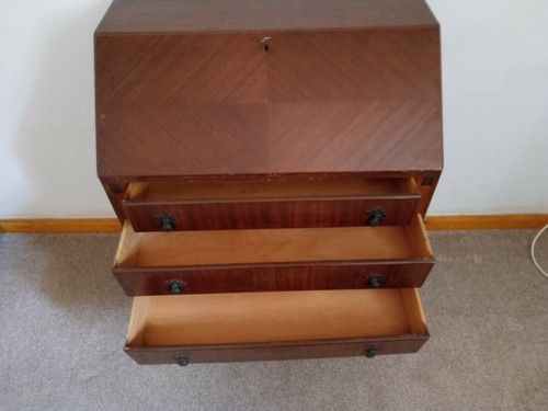 Antique writing bureau with - antique,