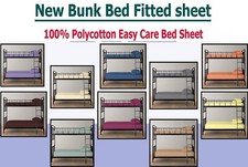 100% Polycotton Bunk Bed Fitted Sheet 2FT 6" Small Single Bed Fitted Sheet UK