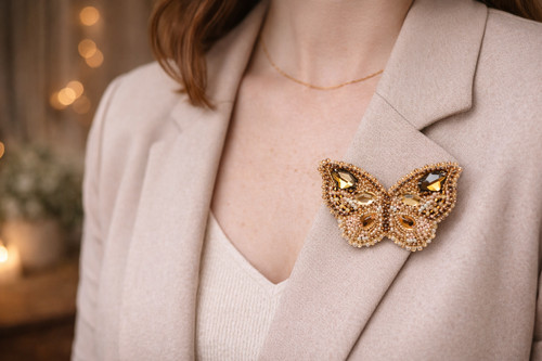 Butterfly brooch bead - butterfly,