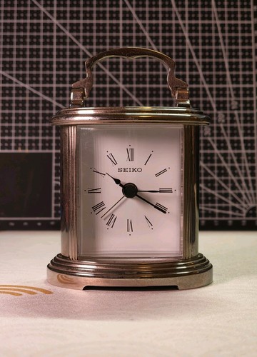 Seiko carriage clock silver - seiko,