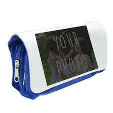 Personalised Any Photo Blue Pencil case Back to School