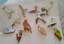Selection of RSPB bird badges,no cards.