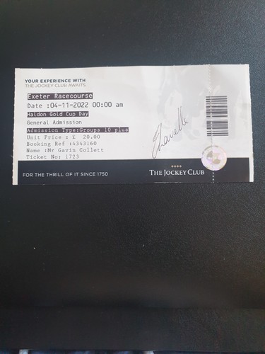 Ticket from exeter - ticket,
