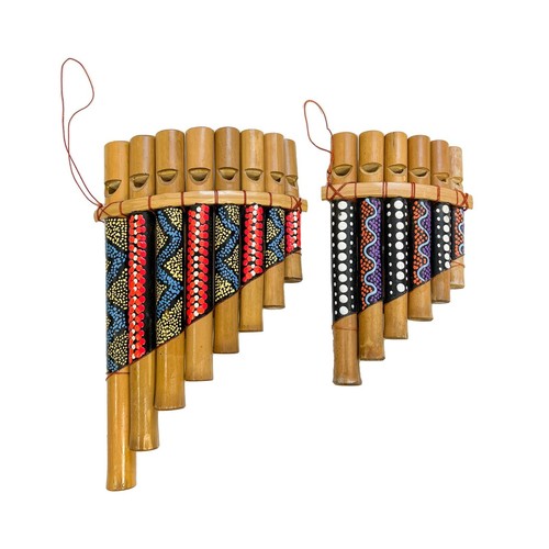 Bamboo pan pipe flute dot - pan,